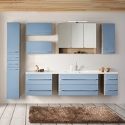 Шкаф Gorenje Avon B 30.07 левый полярно синий глянец / дуб серый