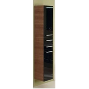 Шкаф-пенал Gorenje Avon E 30.02 левый черный глянец / светлый орех