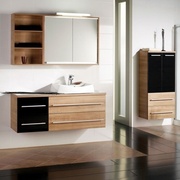 Тумба для раковины Gorenje Avon F 60.70 черный глянец / светлый орех