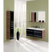 Тумба для раковины Gorenje Avon F 120.59 черный глянец / светлый орех