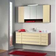 Тумба для раковины Gorenje Avon F 90.13 ваниль глянец / светлый орех