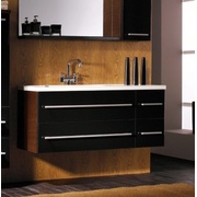 Тумба для раковины Gorenje Avon F 90.13 черный глянец / светлый орех
