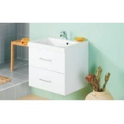 Тумба для раковины Gorenje Quadra F 60.65 2 двери белый глянец / белый глянец