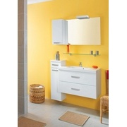 Тумба для раковины Gorenje Quadra F 90.65 белый глянец / белый глянец