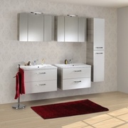 Шкаф-пенал Gorenje Tara E 35.09 высокий серебристо белый / белый глянец