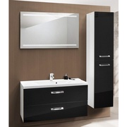 Тумба для раковины Gorenje Tara F 120.91 металлик антрацит / белый глянец