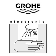 Наклейка Grohe 4217700M на стену рядом с бесконтактным смесителем 80x80 мм