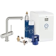 Комплект для очистки и газирования воды Grohe Blue Chilled and Sparkling Minta для мойки суперсталь