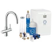 Комплект для очистки и газирования воды Grohe Blue Chilled and Sparkling стартовый C-излив хром матовый