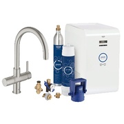 Комплект для очистки и газирования воды Grohe Blue Chilled and Sparkling 31323DC1 стартовый C-излив суперсталь