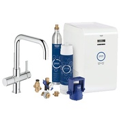 Комплект для очистки и газирования воды Grohe Blue Chilled and Sparkling 31324001 стартовый U-излив гибкая подводка хром