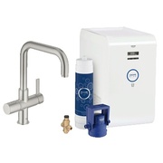 Комплект для кухни Grohe Blue Chilled 31383DC0 стартовый U-излив суперсталь