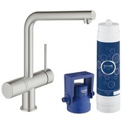 Комплект для очистки и газирования воды Grohe Blue Minta Pure для мойки суперсталь