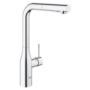 Смеситель для кухонной мойки Grohe Essence New однорычажный с выдвижным L-изливом, с аэратором, хром