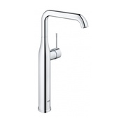 Смеситель для раковины Grohe Essence + однорычажный, гладкий корпус, U-излив
