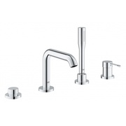 Смеситель для ванны Grohe Essence + 19578001 на 4 отверстия с душевым гарнитуром и изливом