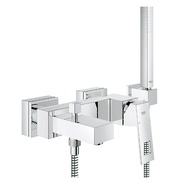 Смеситель для ванны Grohe Eurocube 23141000 однорычажный с душевым гарнитуром