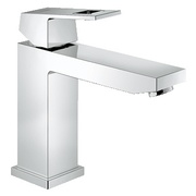 Смеситель для раковины Grohe Eurocube 23446000 однорычажный EcoJoy со средним изливом гладкий корпус