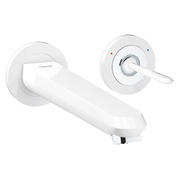 Смеситель для раковины Grohe Eurodisc Joy 19969LS0 на два отверстия, настенный, вынос 230 мм, L-Size комплект верхней монтажной части, белая луна