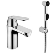 Смеситель для раковины Grohe Eurosmart Cosmopolitan однорычажный S-Size с гигиеническим душем