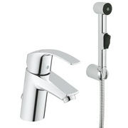 Смеситель для раковины Grohe Eurosmart 23124002 с гигиеническим душем и цепочкой