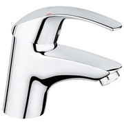 Смеситель для раковины Grohe Eurosmart S-Size однорычажный гладкий корпус гибкая подводка
