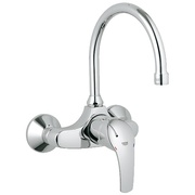 Смеситель для кухонной мойки Grohe Eurosmart однорычажный настенный монтаж с высоким изливом