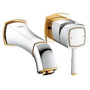 Смеситель для раковины Grohe Grandera 19929IG0 на два отверстия S-Size комплект верхней монтажной части излив 177 мм хром золото