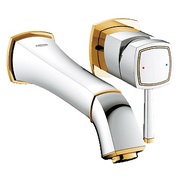 Смеситель для раковины Grohe Grandera 19930IG0 на два отверстия M-Size комплект верхней монтажной части вынос 234 мм хром золото