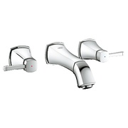 Смеситель для раковины Grohe Grandera 20414000 на три отверстия S-Size комплект верхней монтажной части излив 177 мм хром