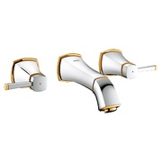 Смеситель для раковины Grohe Grandera 20414IG0 на три отверстия S-Size комплект верхней монтажной части излив 177 мм хром золото