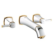Смеситель для раковины Grohe Grandera 20415IG0 на три отверстия M-Size комплект верхней монтажной части вынос 234 мм хром золото