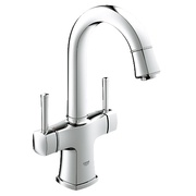 Смеситель для раковины Grohe Grandera 21107000 с двумя рукоятками L-Size поворотный излив хром