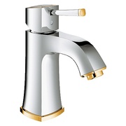 Смеситель для раковины Grohe Grandera 23310IG0 однорычажный M-Size гладкий корпус хром золото