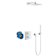 Душевой набор Grohe Grohtherm Cube 34506000 квадратный верхний душ и лейка