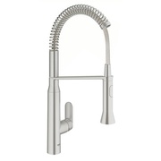 Смеситель для кухонной мойки Grohe K7 Foot Control с использованием сенсорного датчика суперсталь