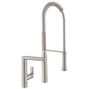 Смеситель для кухонной мойки Grohe K7 однорычажный на два отверстия с дополнительной профессиональной лейкой суперсталь