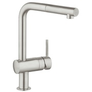 Смеситель для кухонной мойки Grohe Minta 32168DC0 однорычажный выдвижной излив суперсталь