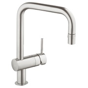 Смеситель для кухонной мойки Grohe Minta 32322DC0 однорычажный поворотный трубкообразный излив суперсталь
