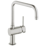 Смеситель для кухонной мойки Grohe Minta 32488DC0 однорычажный U-излив поворотный трубкообразный излив суперсталь