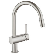 Смеситель для кухонной мойки Grohe Minta 32918DC0 выдвижной излив с аэратором возвратная пружина суперсталь