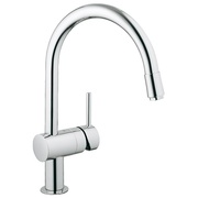 Смеситель для кухонной мойки Grohe Minta 32918000 выдвижной излив с аэратором возвратная пружина хром