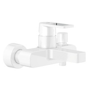 Смеситель для ванны Grohe Quadra однорычажный с защитой от обратного потока белая луна