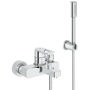 Смеситель для ванны Grohe Quadra однорычажный с душевым гарнитуром Sena