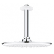 Верхний душ Grohe Rainshower Cosmopolitan 210 мм с потолочным душевым кронштейном 142 мм, белая луна