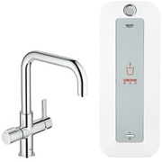 Смеситель для кухонной мойки Grohe Red Duo U-излив и бойлер combi (8 литров) хром