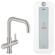 Смеситель для кухонной мойки Grohe Red Duo U-излив и бойлер combi (8 литров) суперсталь