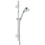 Душевой гарнитур Grohe Relexa 100 Champagne, 4 вида струй штанга 600 мм с металлическими настенными креплениями