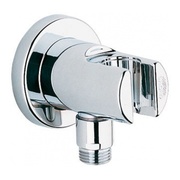 Подключение для душевого шланга Grohe Relexa с держателем для душа круглая розетка хром