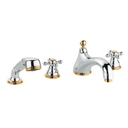 Смеситель для ванны Grohe Sinfonia на 4 отверстия вынос 220 мм хром/золото